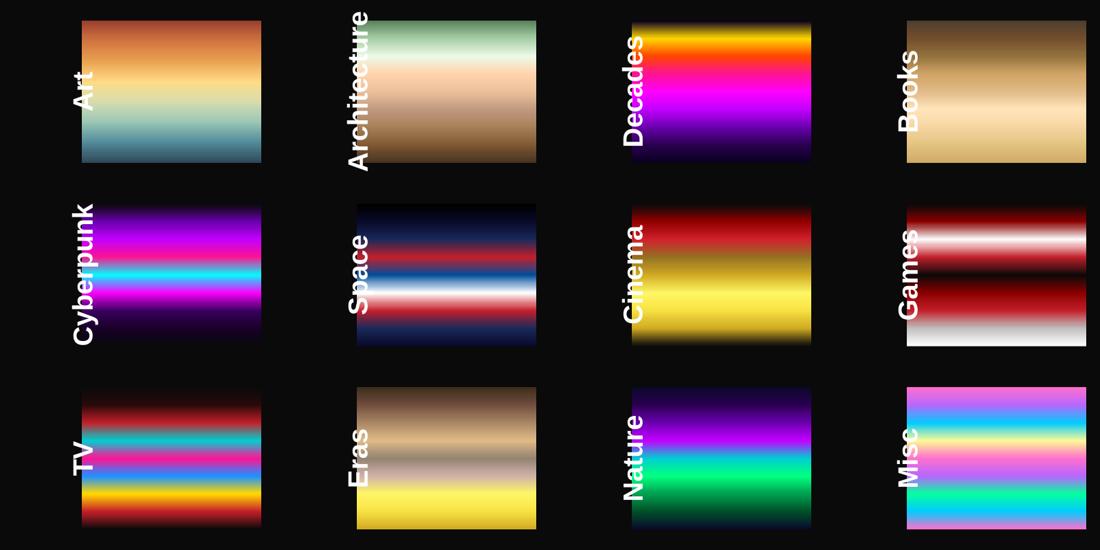 All 12 categories grid