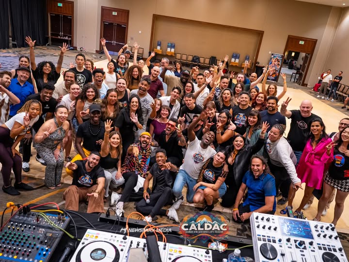 Couple dancing Latin music